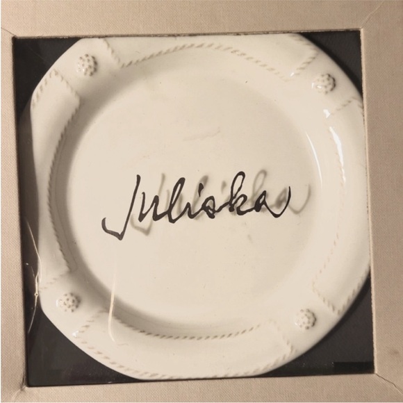 Juliska 4 White Small Plates Set - Picture 5 of 5